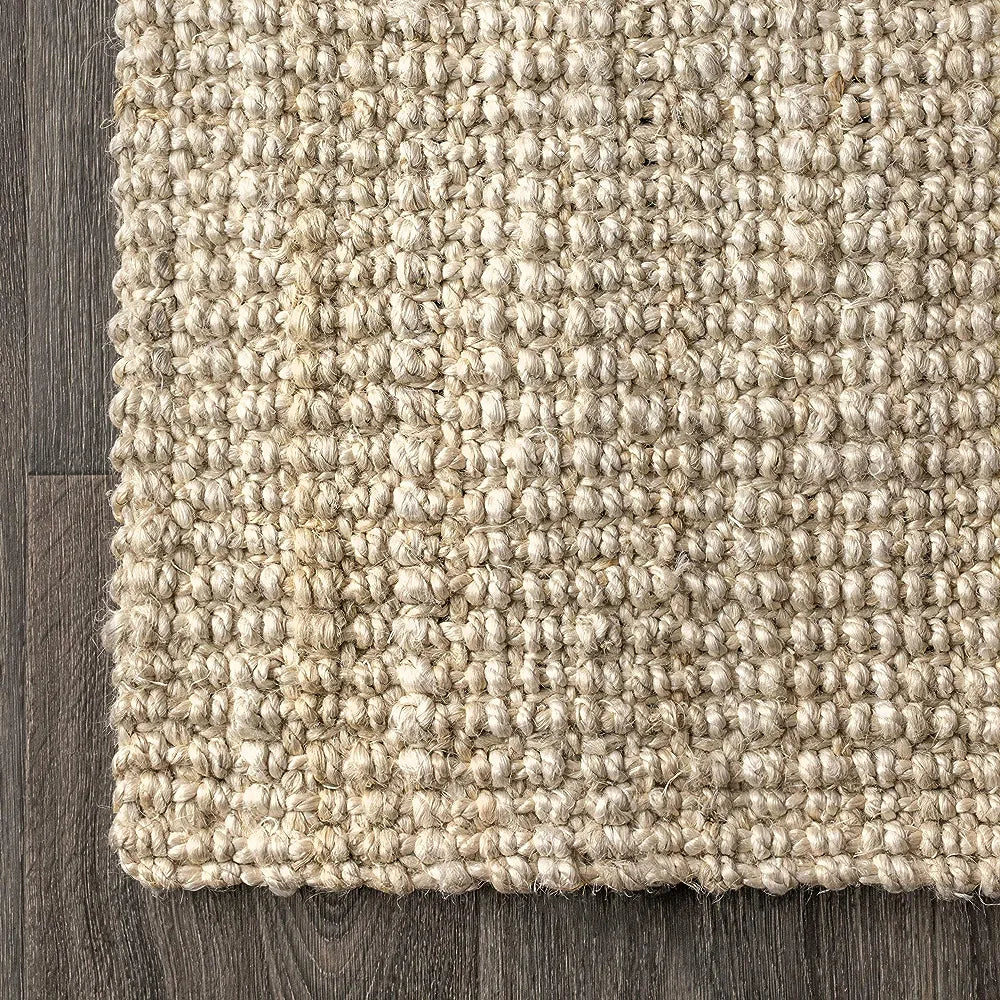 Hand Woven Chunky Jute Area Rug - Multiple Colors