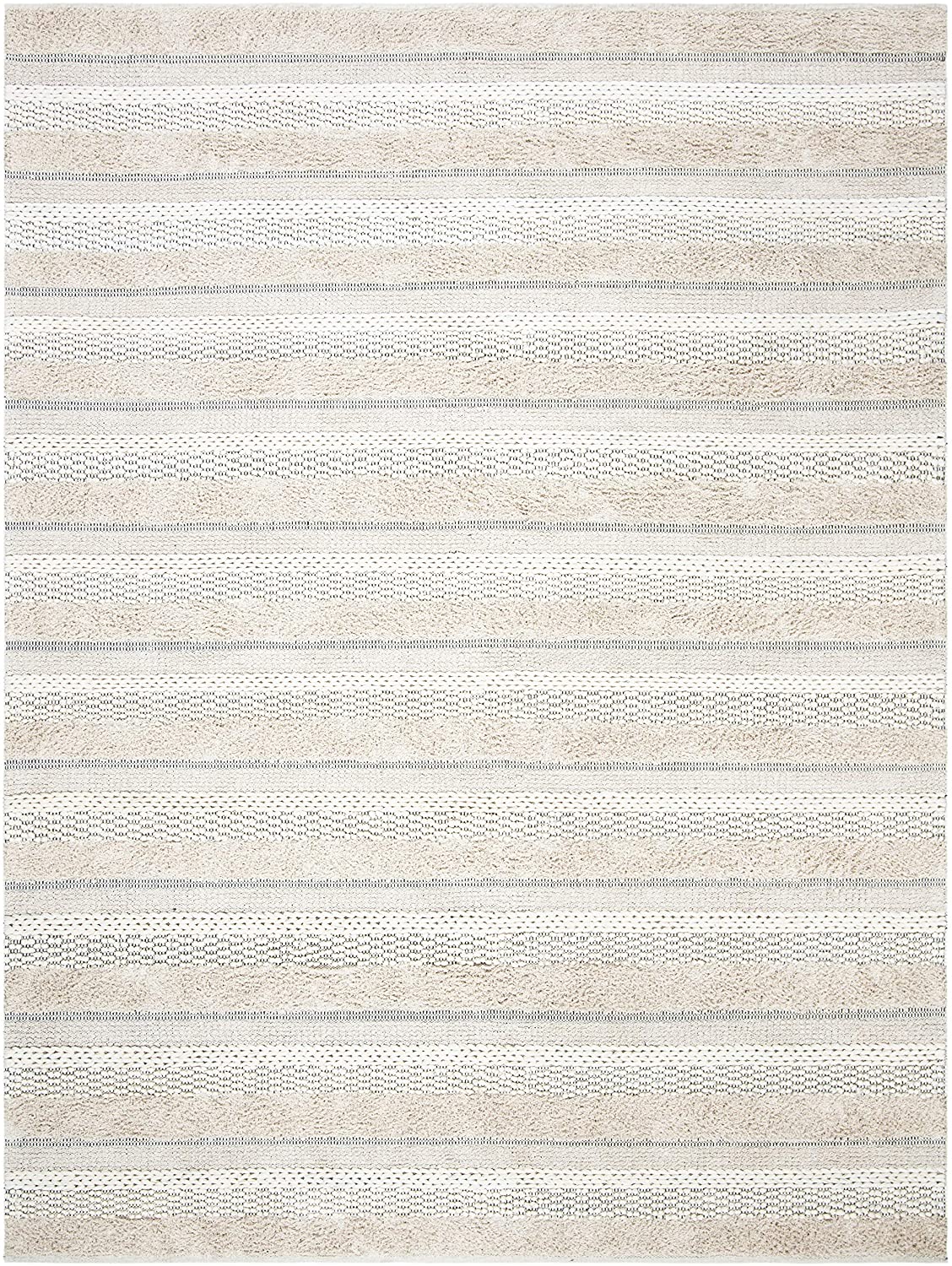Ivory Handmade Cotton Area Rug