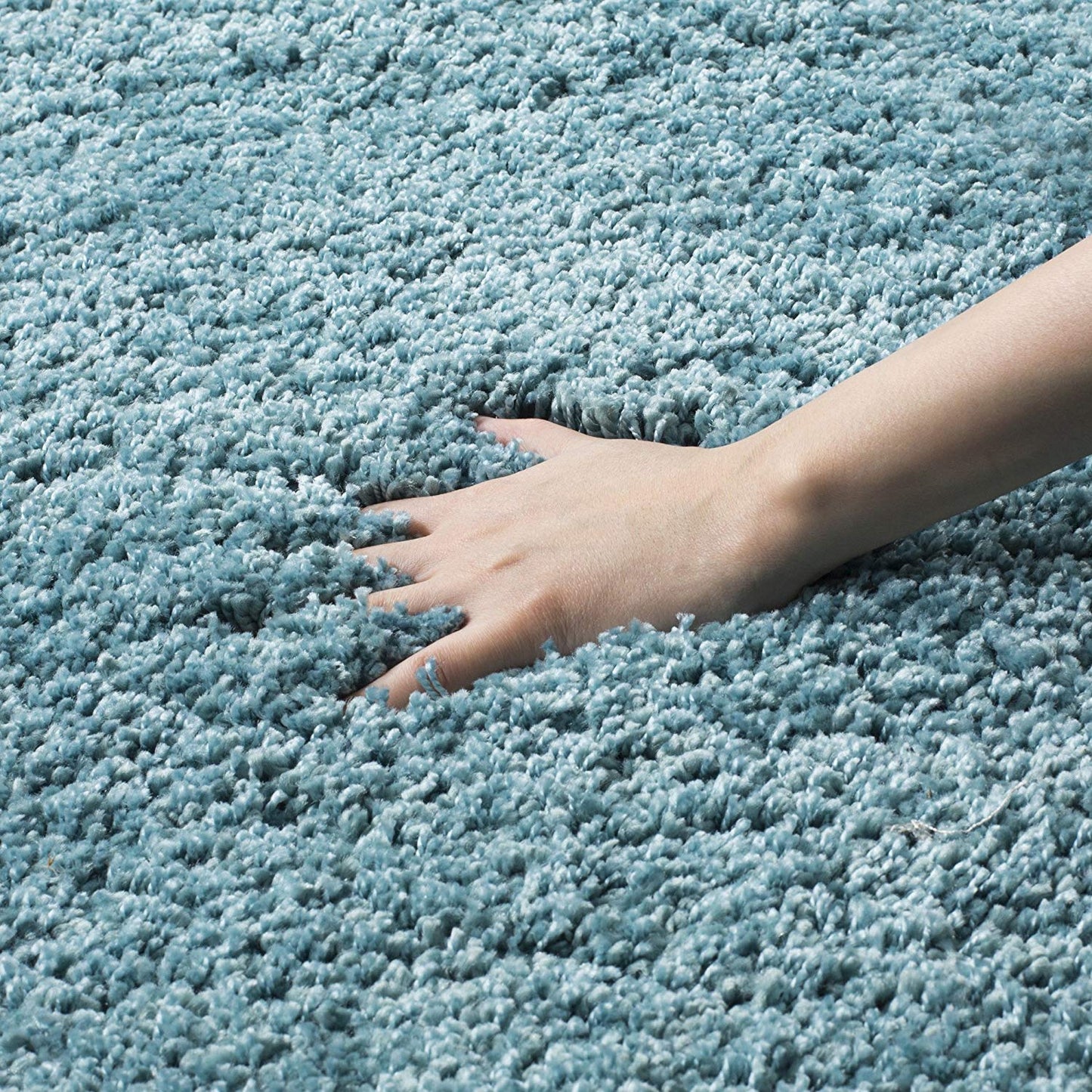 Aqua Blue Soft Plush Shag Area Rug