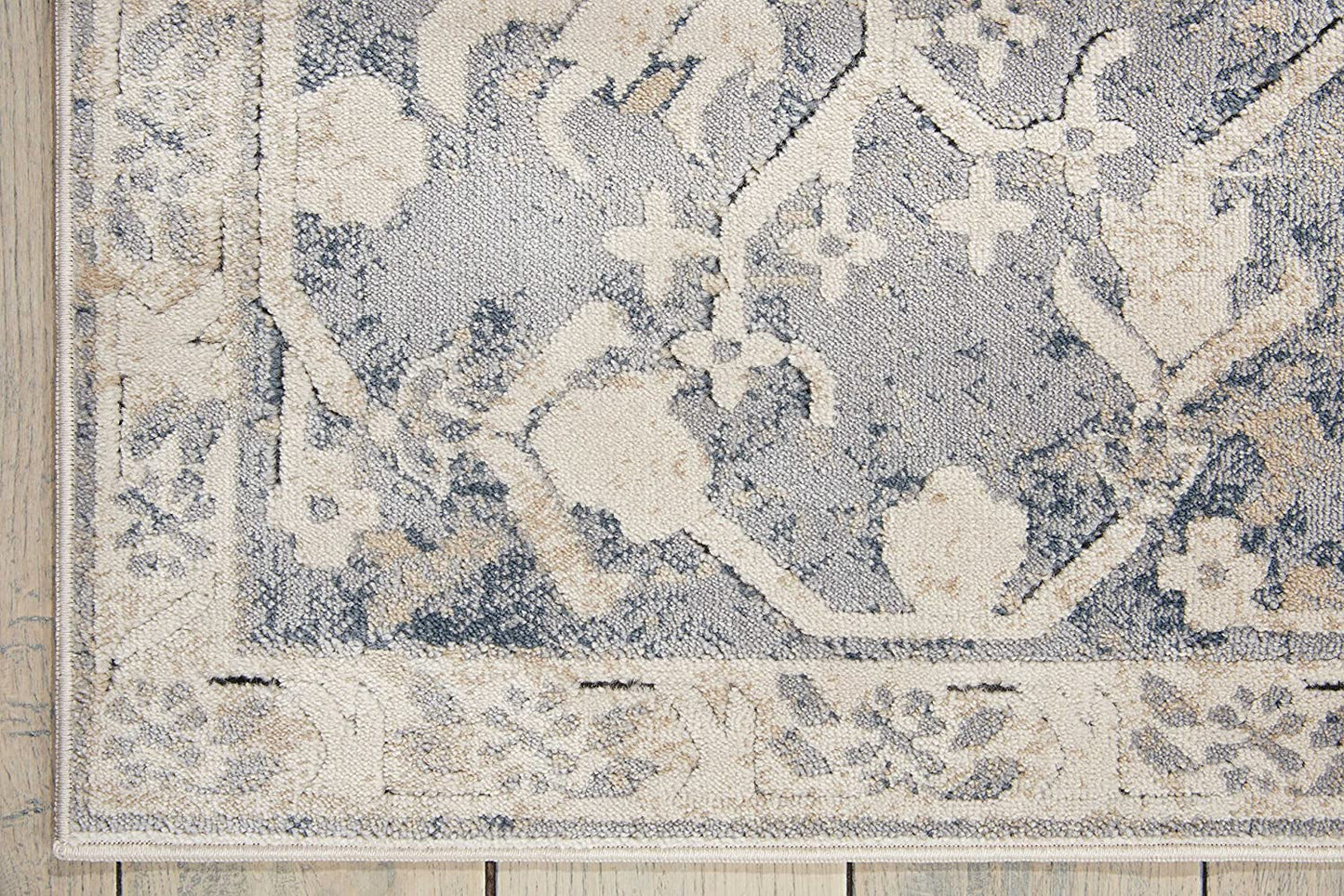 Antique Kathy Irelands Ivory Blue Soft Area Rug