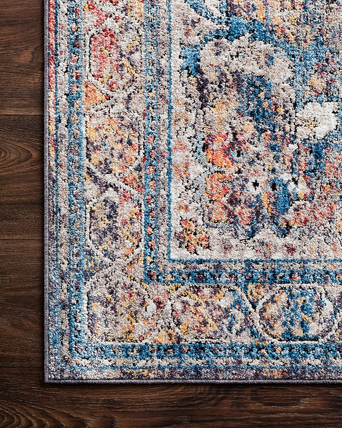 Dante Collection Modern Traditional Soft Area Rug Multi/Stone