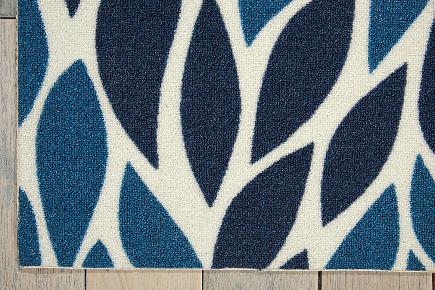 Floral Indoor Outdoor Blue Area Rug