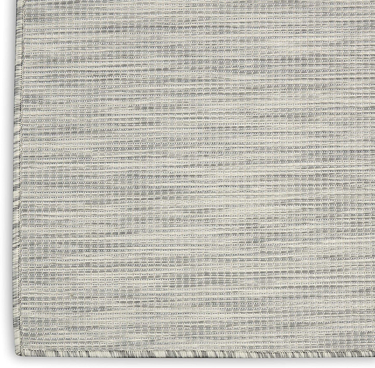 Flat-Weave Indoor/Outdoor Light Grey Area Rug