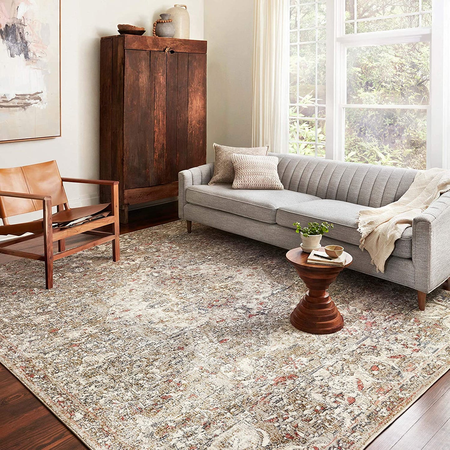 Saban Straw Traditional Soft Area Rug