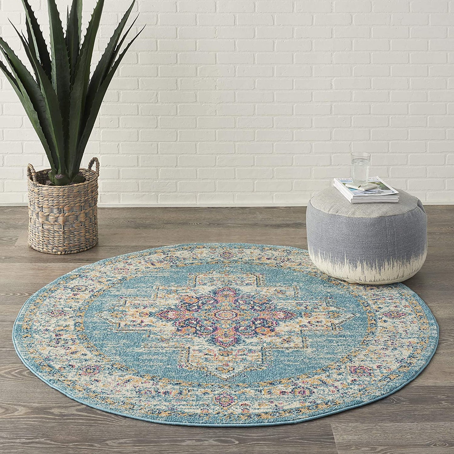 Chic Light Blue Area Rug Runner