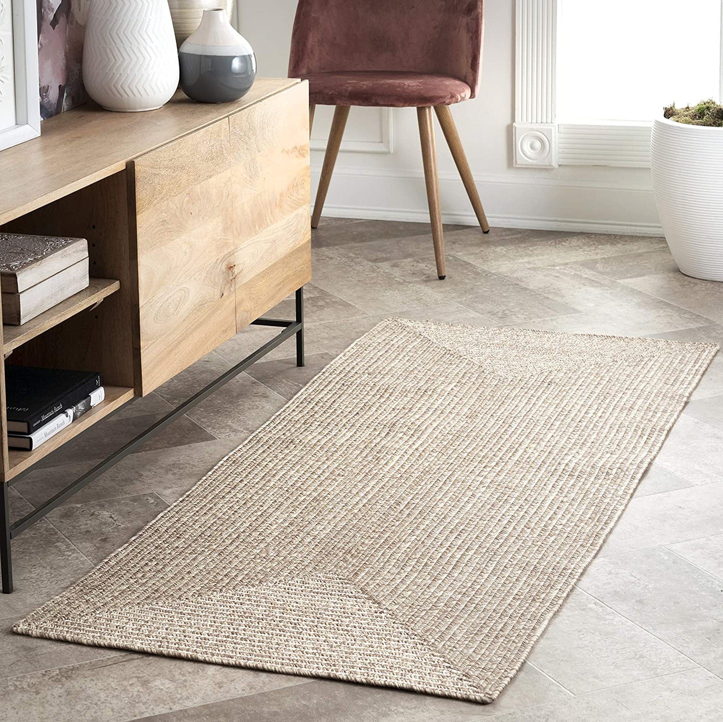 Braided Handmade Tan Indoor/Outdoor Soft Area Rug