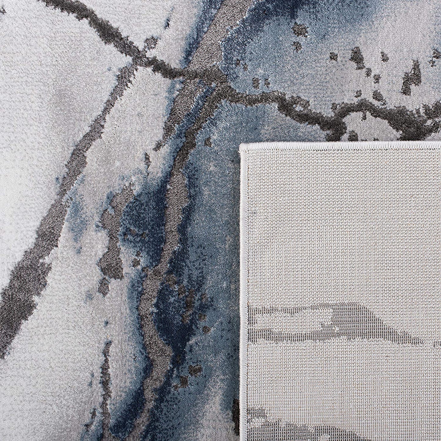 Collection CFT877L Area Rug, Grey/Blue