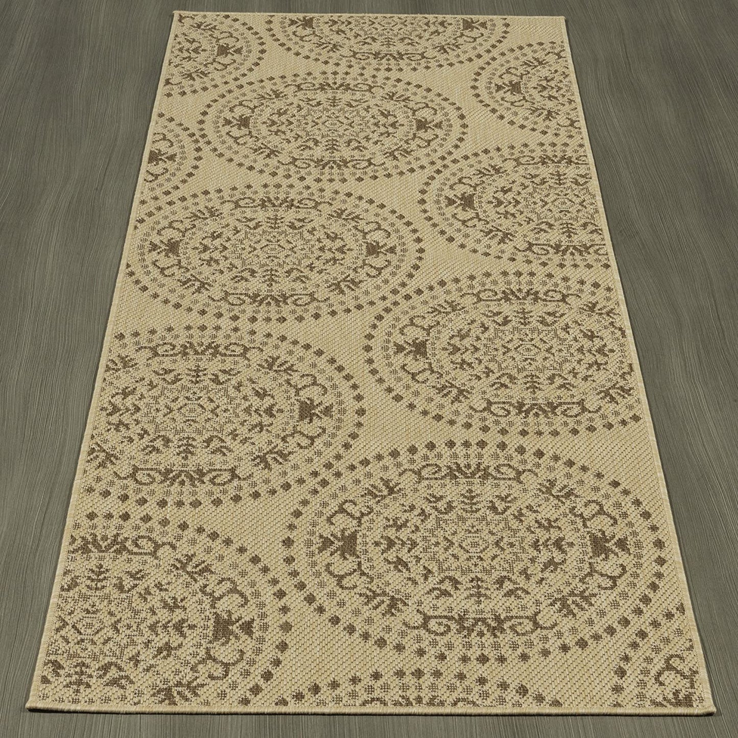 Jardin Indoor/Outdoor Medallion Rug, Beige