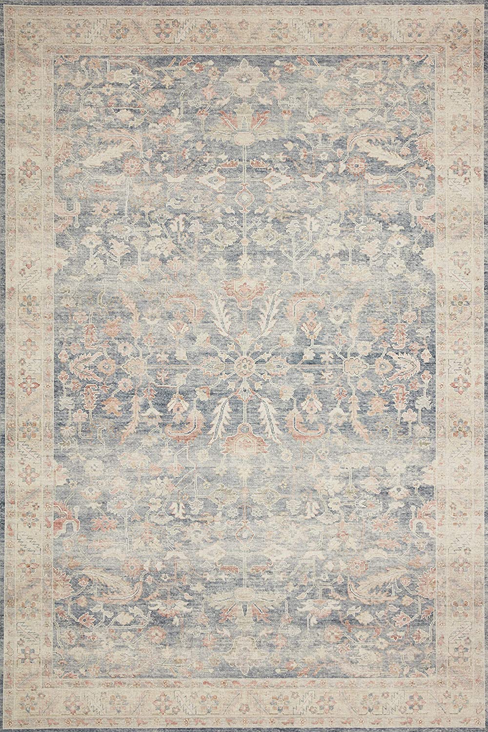 Hathaway Collection HTH-04 Beige / Multi, Traditional Area Rug