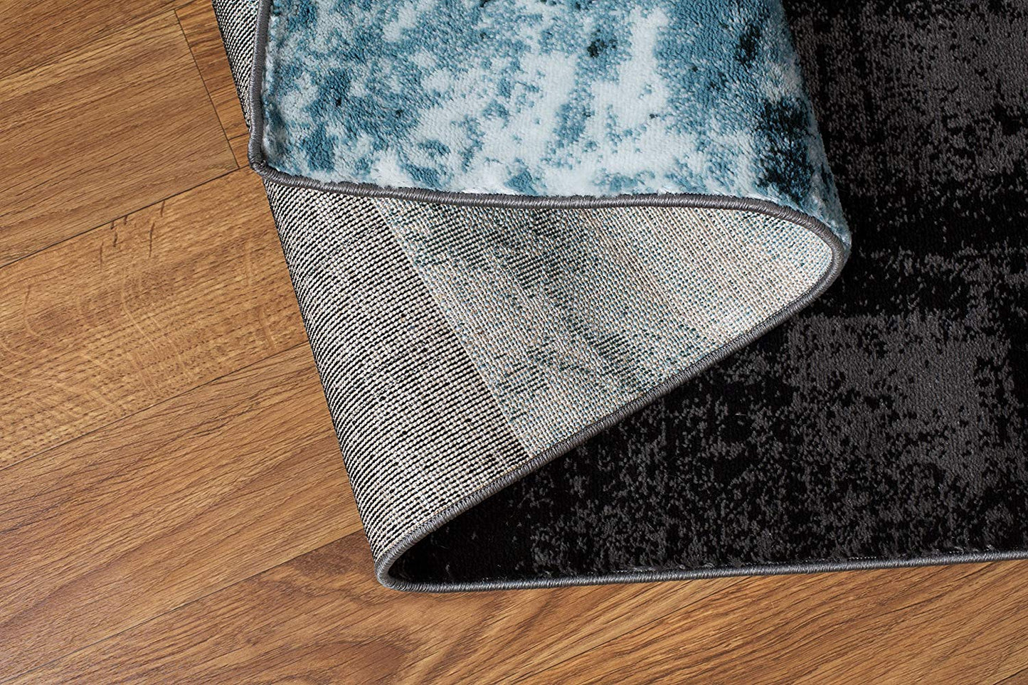 Contemporary Abstract Blue Gray Area Rugs