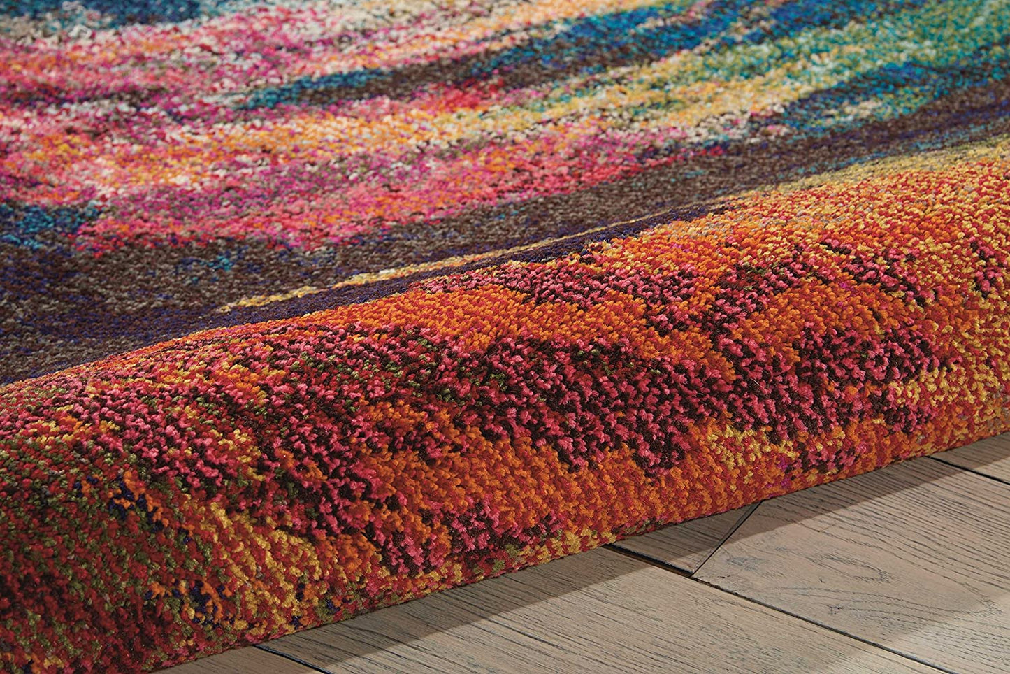 Celestial Modern Bohemian Wave Multicolored Area Rug