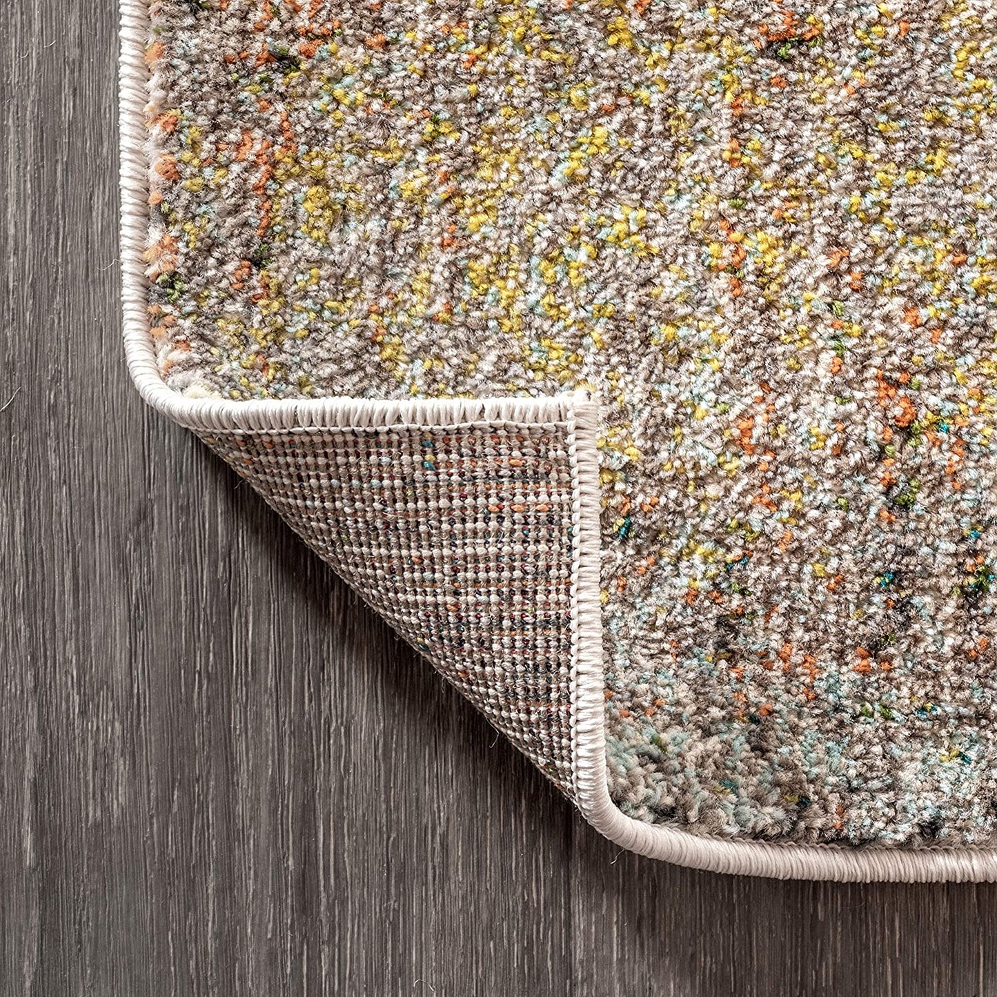Contemporary Modern Abstract Vintage Cream/Yellow Rug