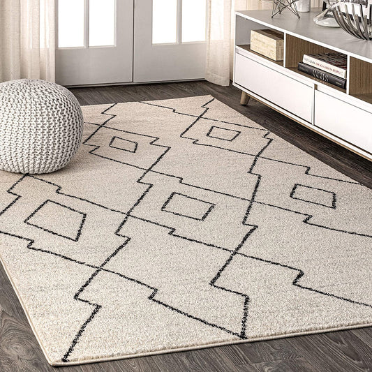 JONATHAN Y soft Area Rug for Bedroom Kitchen Living Room Indoor Black