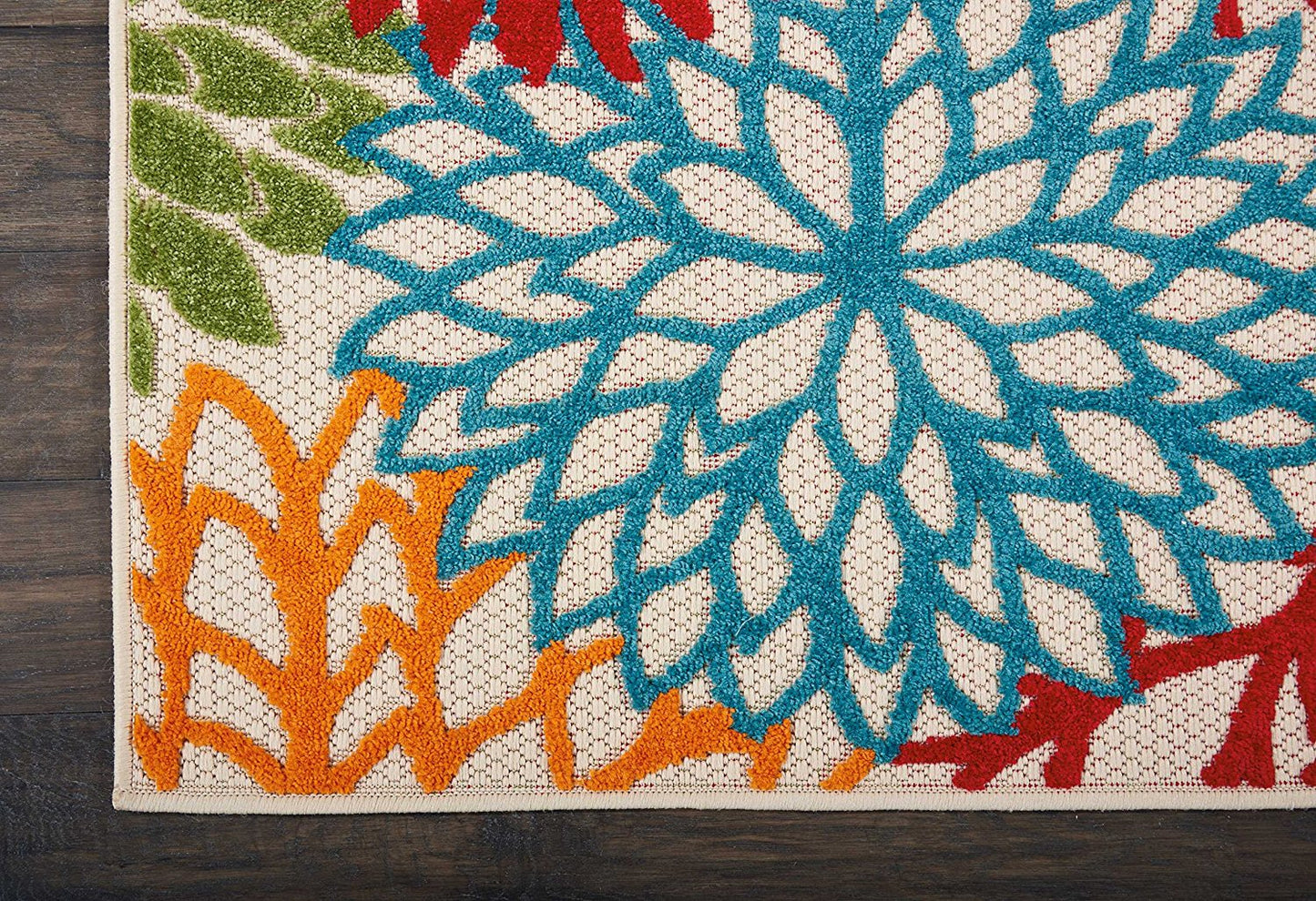 Floral Indoor/Outdoor Multi-color Area Rug