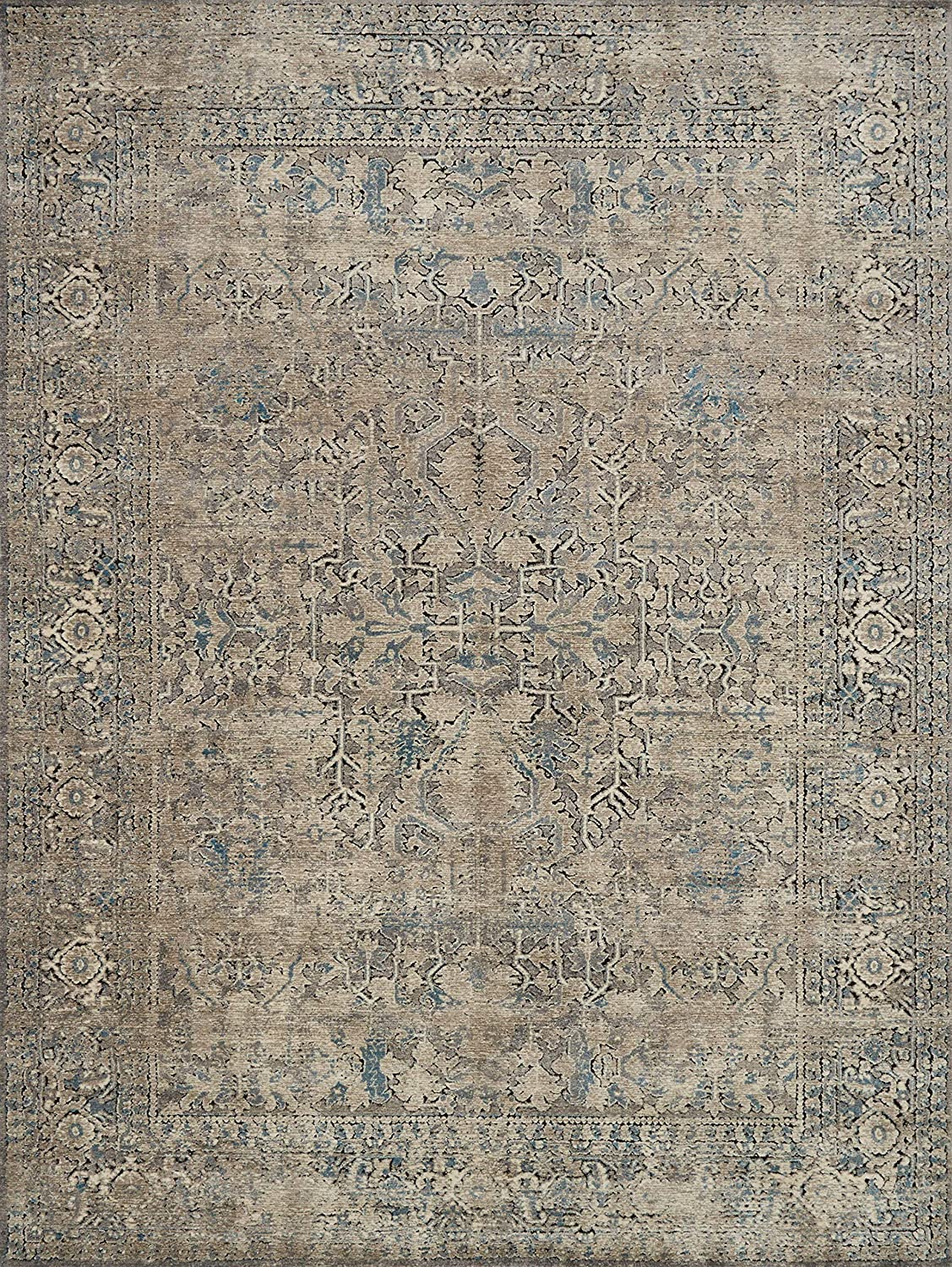 Millennium Collection Soft Area Rug, 5'3" x 7'6", Grey/Stone