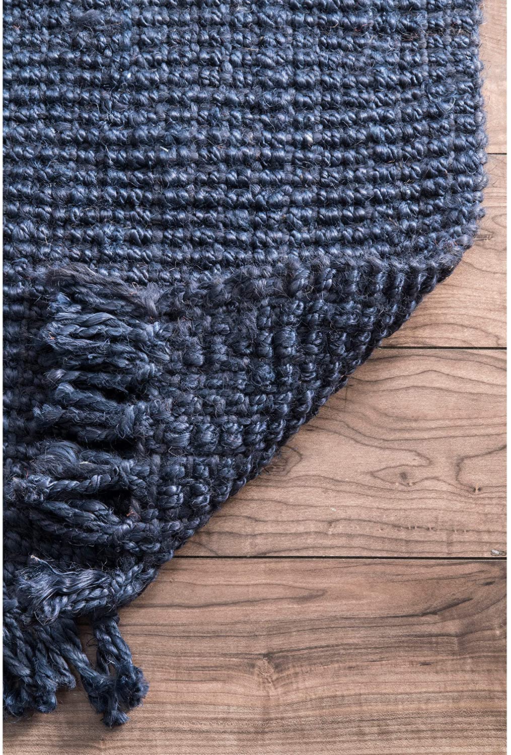 Chunky Loop Navy Blue Jute Rug - Multiple sizes available
