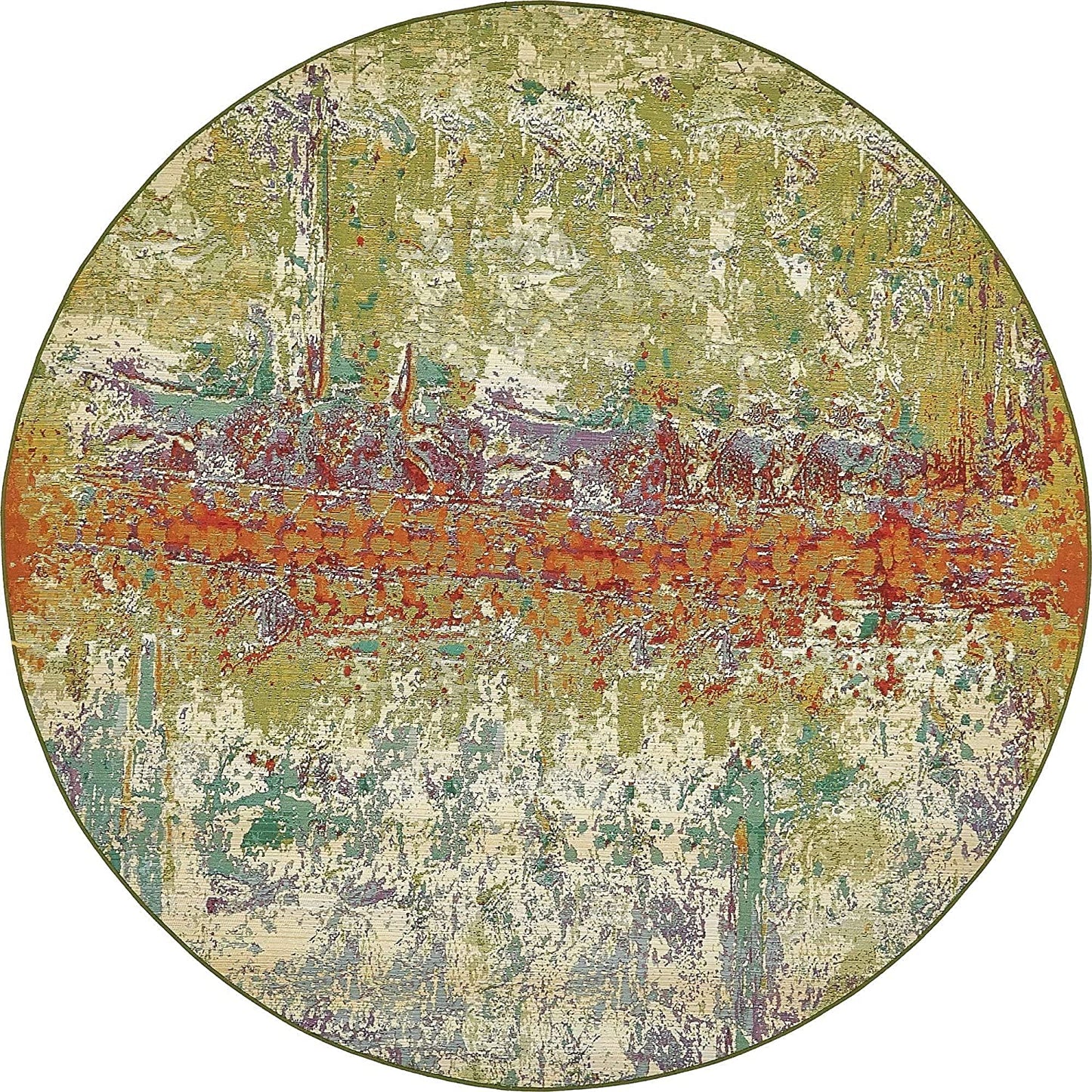 Outdoor Modern Collection Rustic Colorful Abstract Transitional Flatweave Multi Area Rug