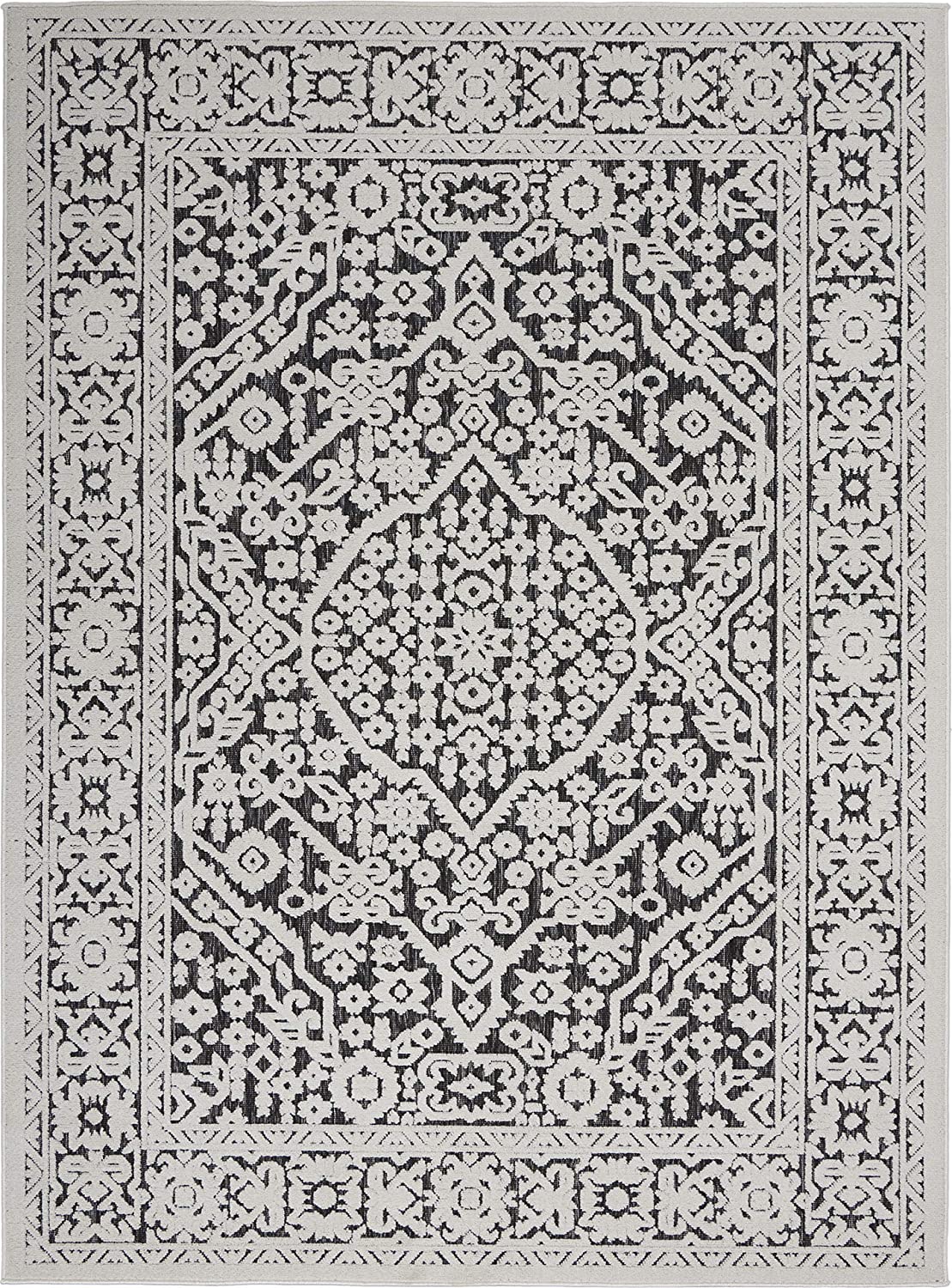 Calobra Indoor / Outdoor Area Rug, Dark Grey