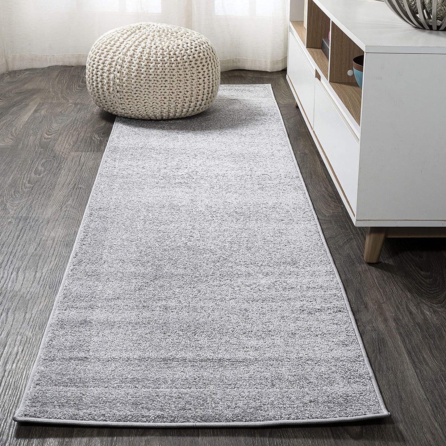 Haze Solid Low-Pile Red Soft Area Rug