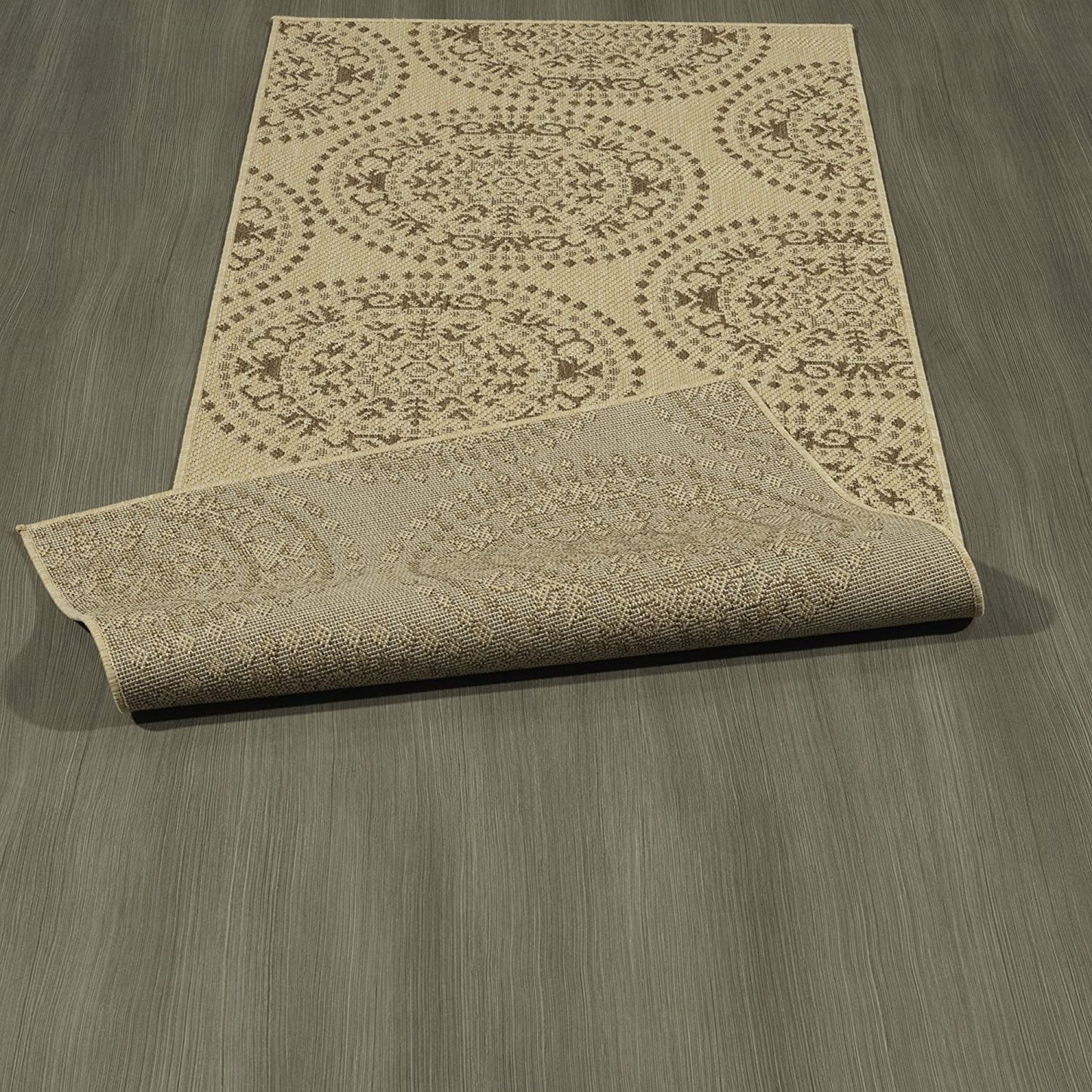 Jardin Indoor/Outdoor Medallion Rug, Beige