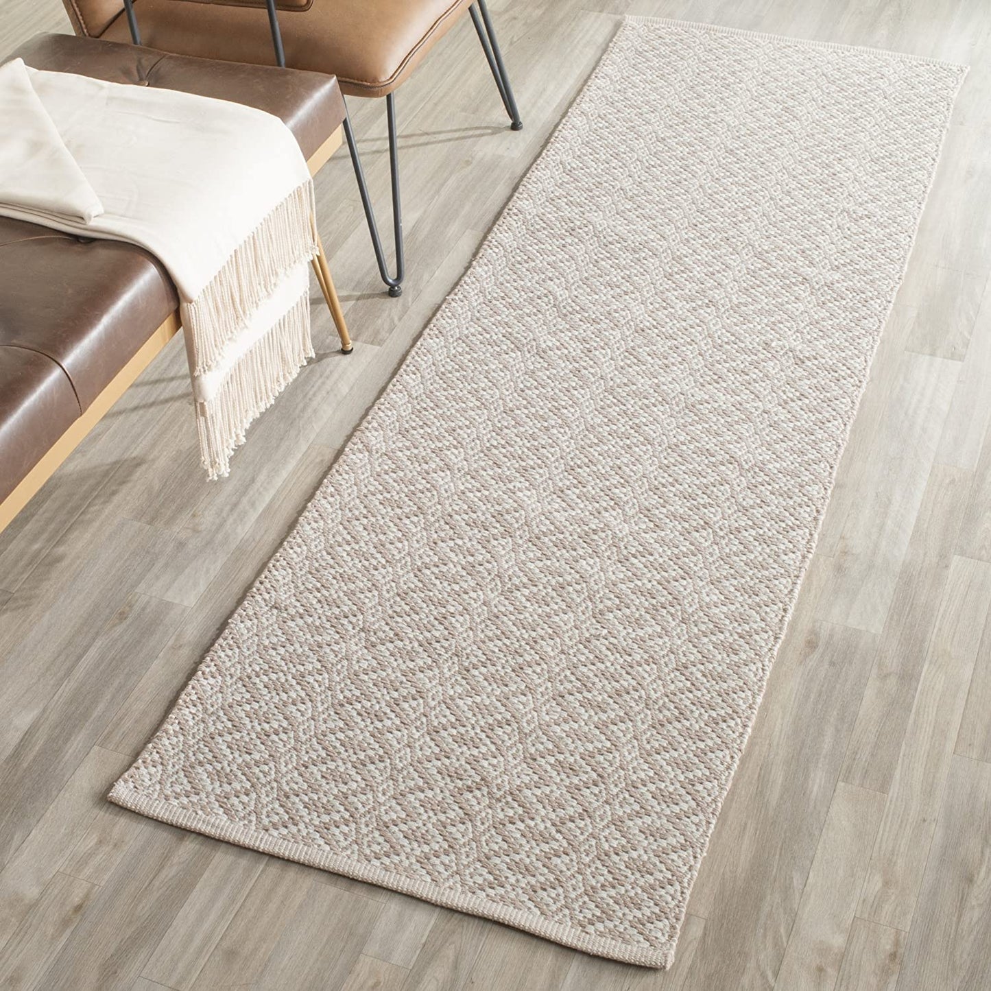 Handmade Cotton Soft Rug, Ivory / Beige