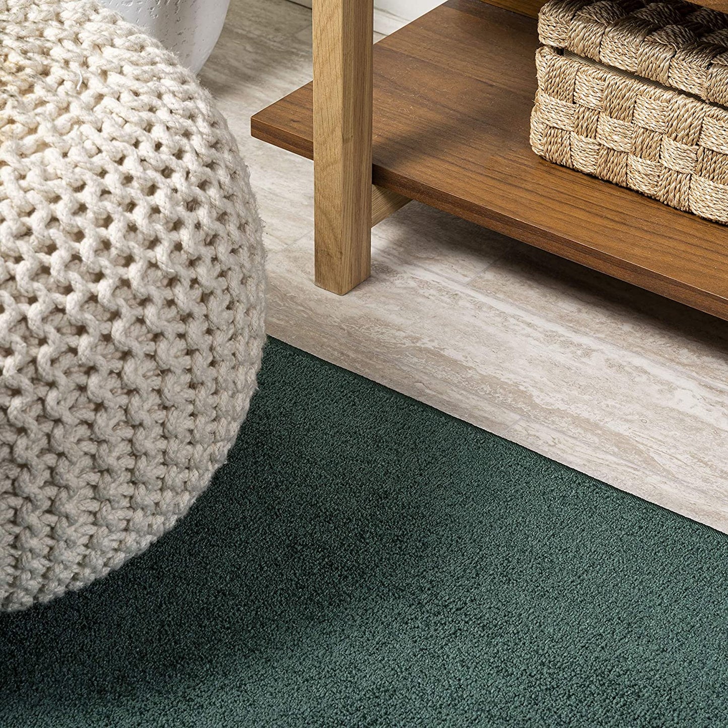 Haze Solid Low-Pile Red Soft Area Rug