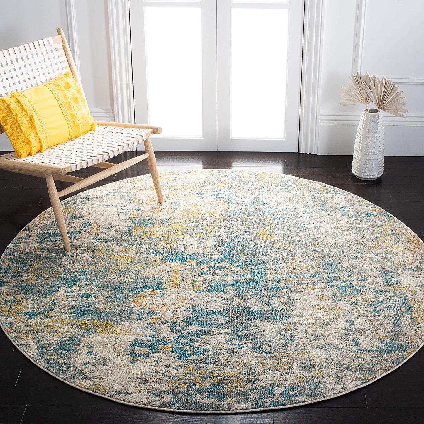 Safavieh Modern Abstract Teal / Gold
