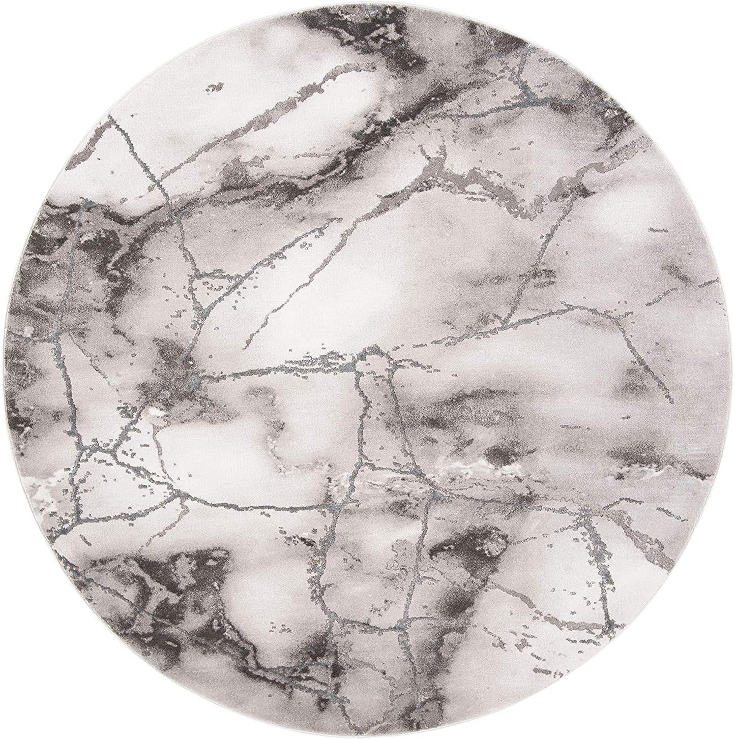 Modern Abstract Grey/Silver Soft Area Rug