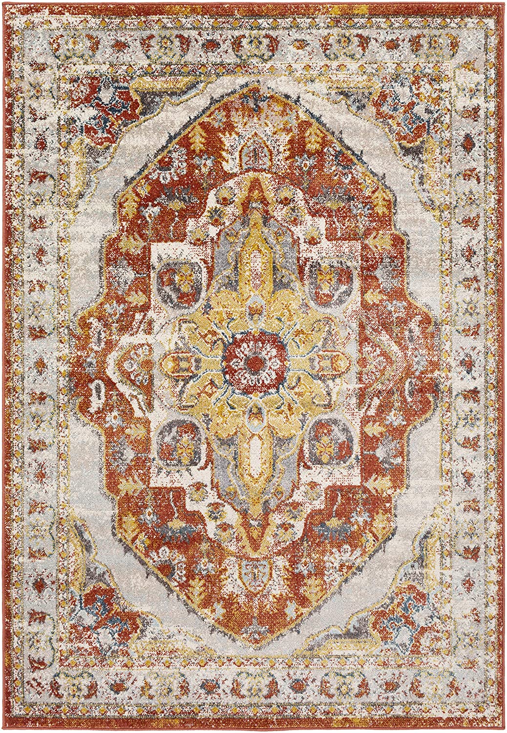 Anniken Soft Area Rug, Burnt Orange