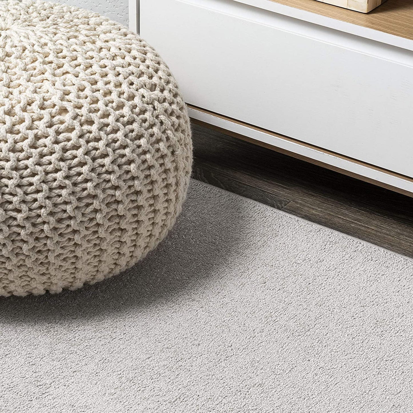 Haze Solid Low-Pile Red Soft Area Rug
