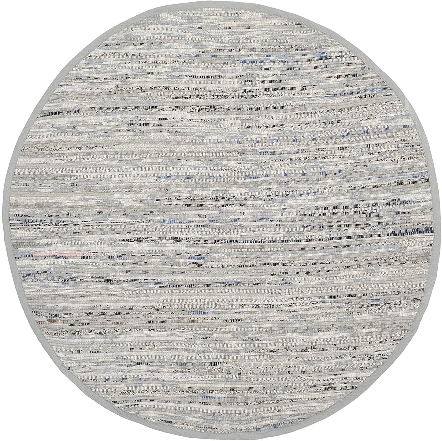 Hand Woven Grey Cotton Area Rug