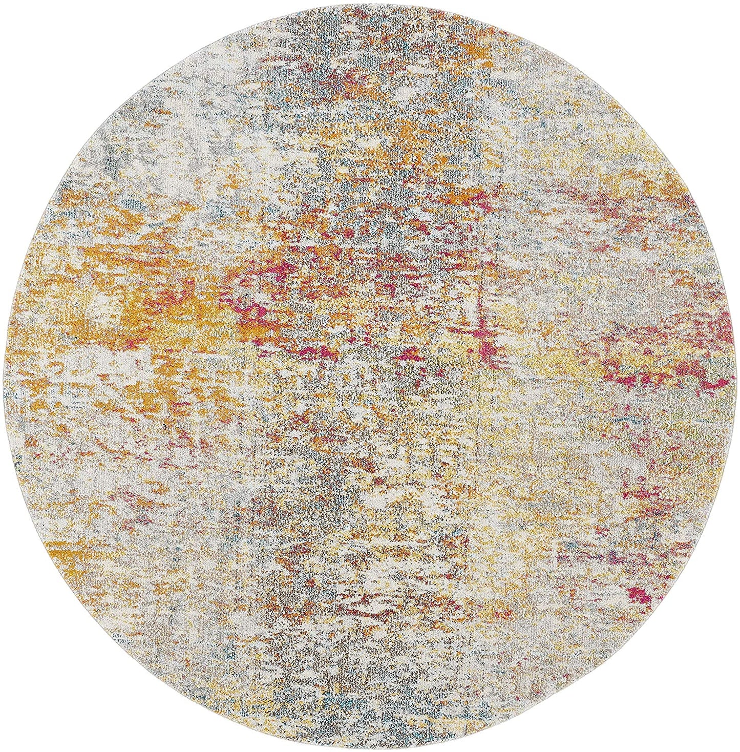 Modern Contemporary Abstract Area Rug,  Grey/Turquoise