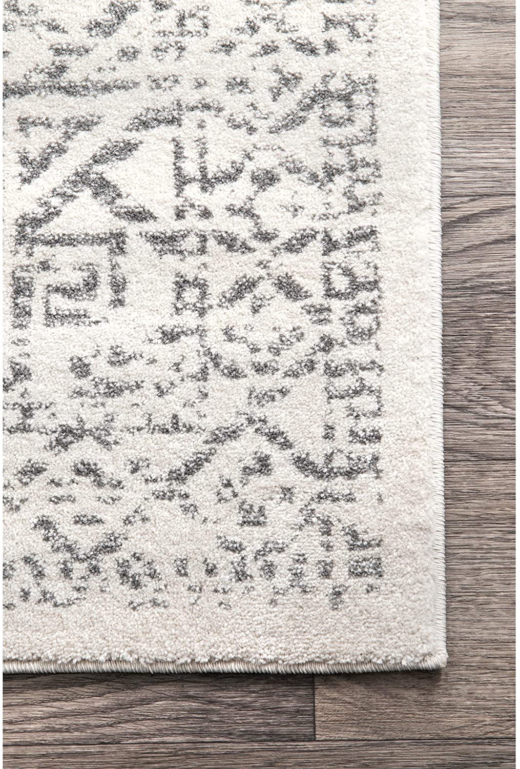 Grey Ivory Bohemian Pattern Soft Area Rugs