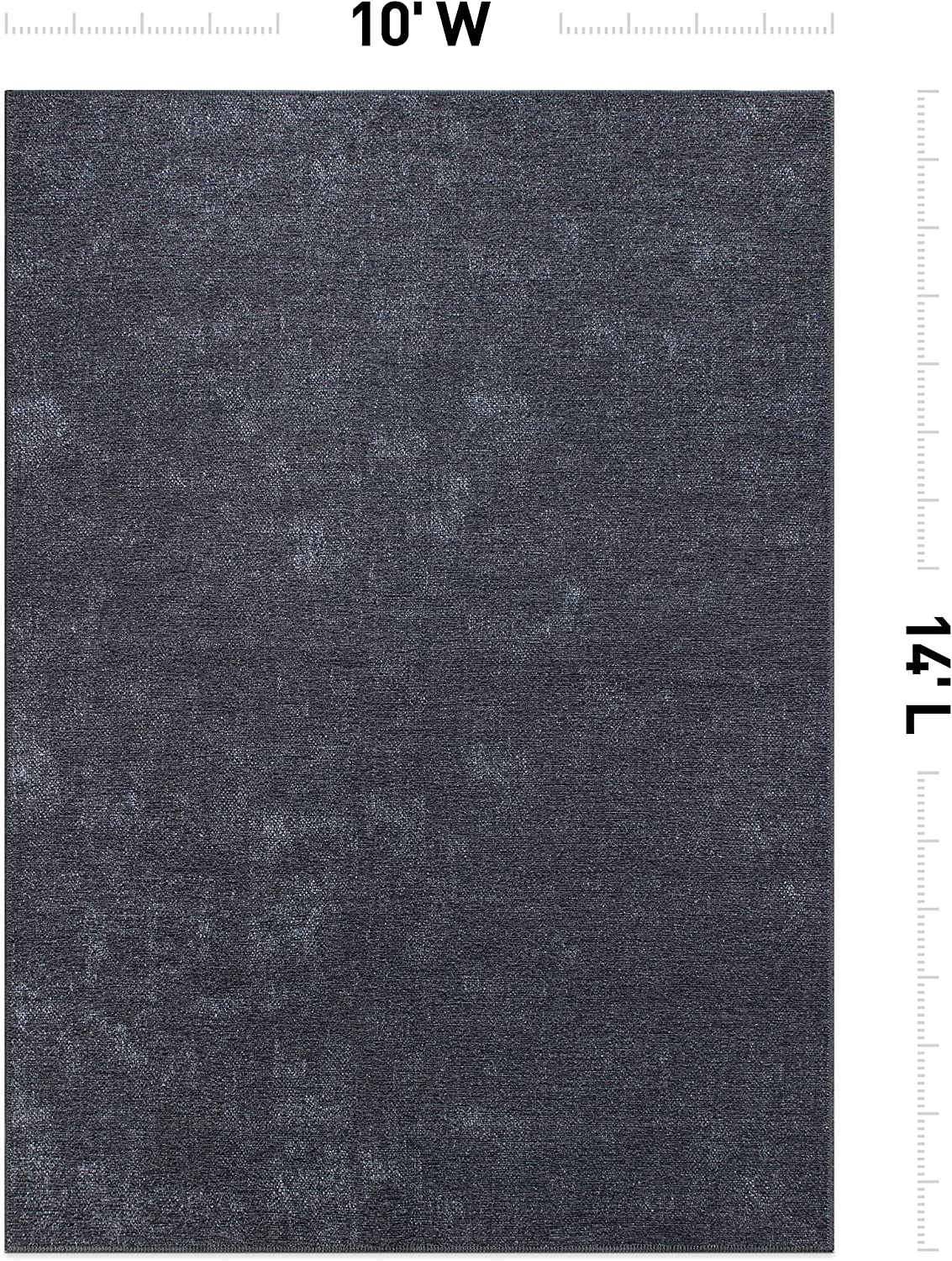 Contemporary Solid Stain Resistant Flat Weave Eco Friendly Premium Recycled Machine Washable Area Rug 10'x14' Cream