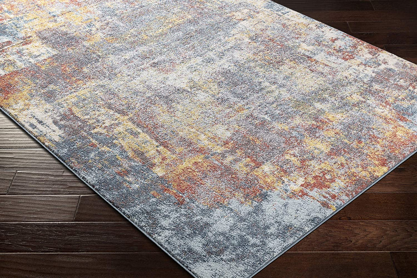 Eira Blue / Orange Soft Area Rug