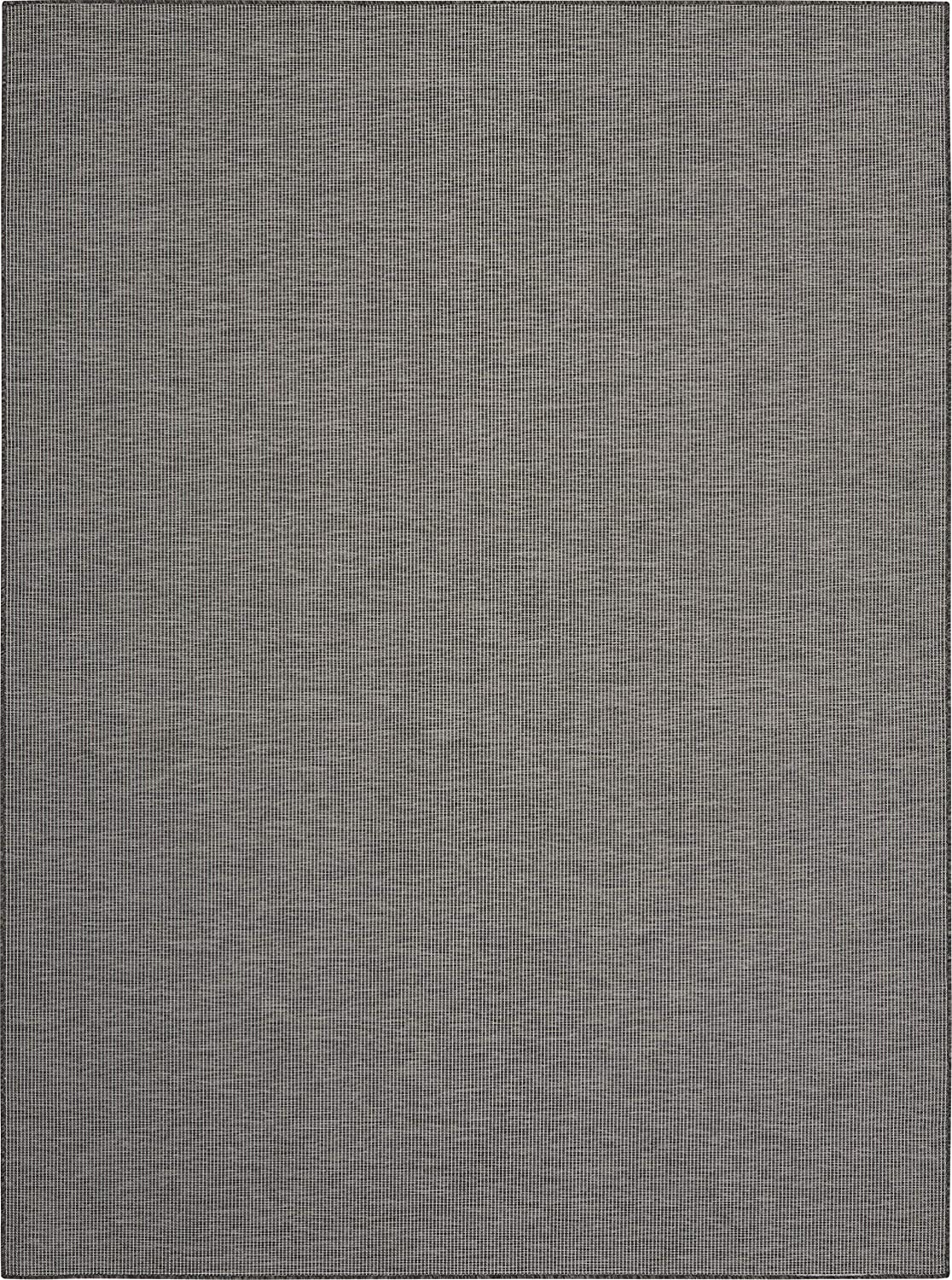 Flat-Weave Indoor/Outdoor Charcoal Soft Area Rug