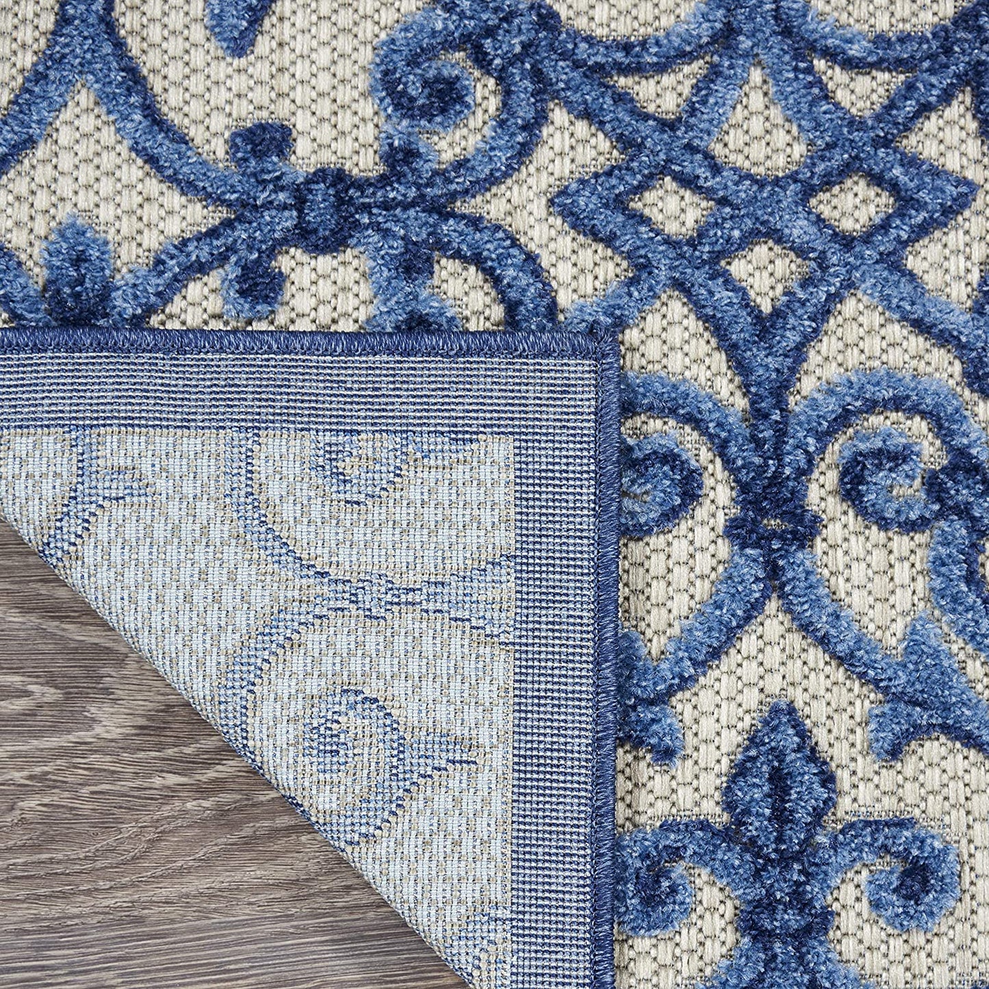 Contemporary Grey/Blue Area Rug