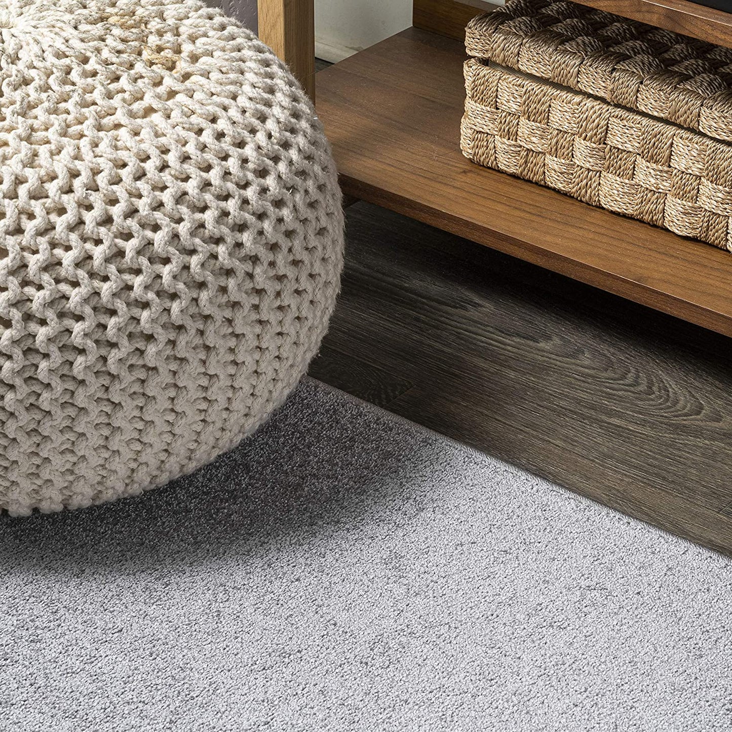 Haze Solid Low-Pile Red Soft Area Rug