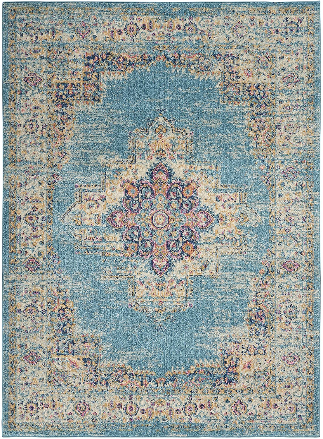 Chic Light Blue Area Rug Runner