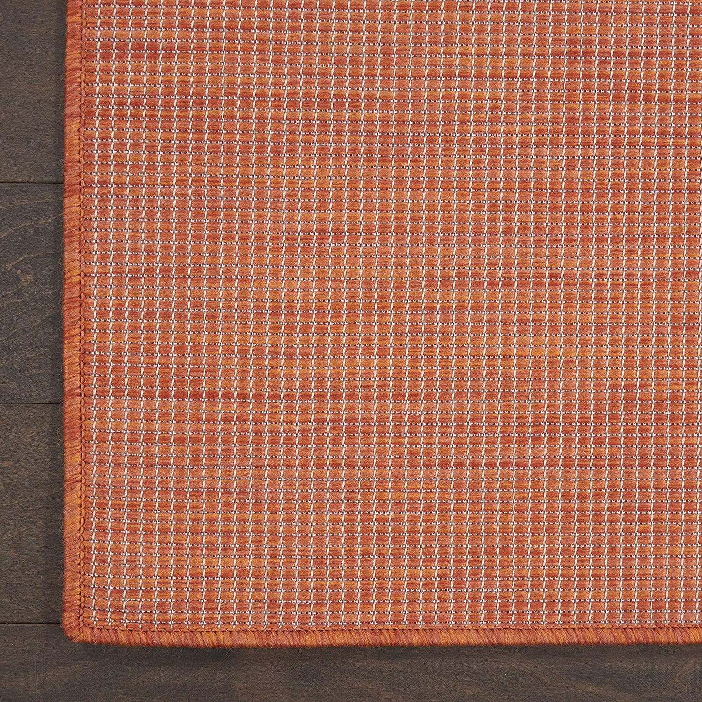 Flat-Weave Indoor/Outdoor Terracotta Soft Area Rug