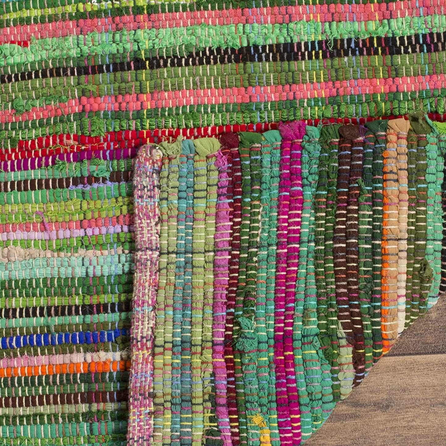 Hand Made Green and Multi Area Rug