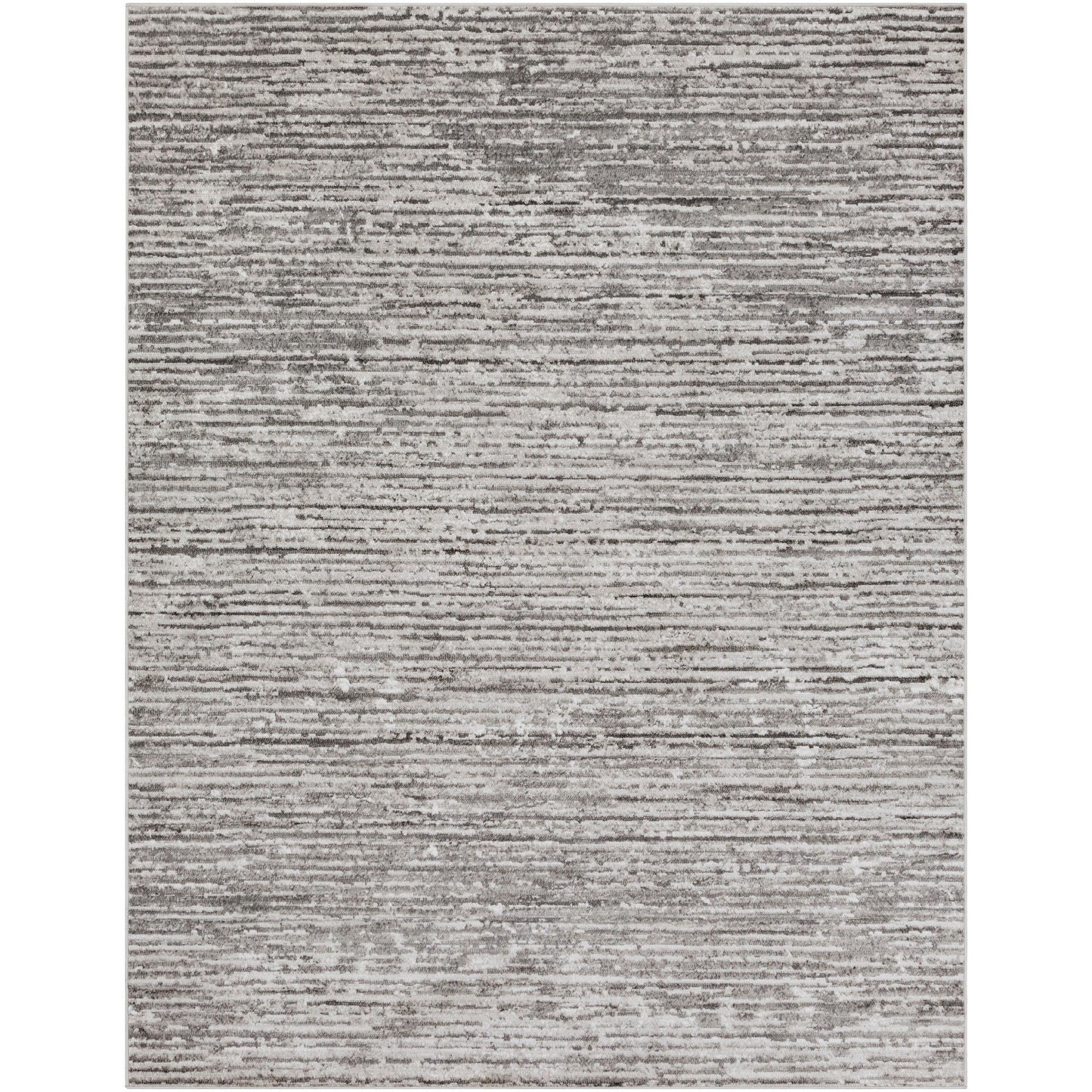 Contemporary Gray Stripes Area Rug