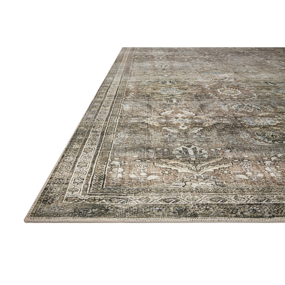Isabelle Shabby Chic Vintage Distressed Print Area Rug