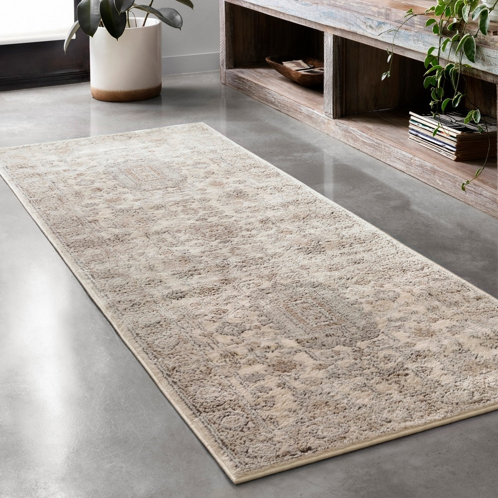 Josefina Ornamental Ironwork Traditional Soft Rug - IVORY / SAND