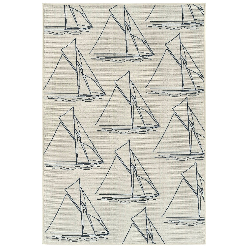 Ambrosi Indoor/Outdoor Soft Area Rug Ivory