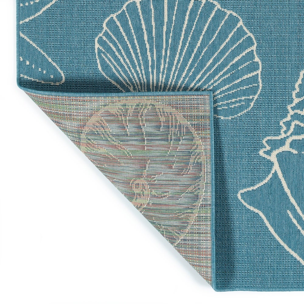 Ambrosi Indoor/Outdoor Soft Area Rug Light Blue