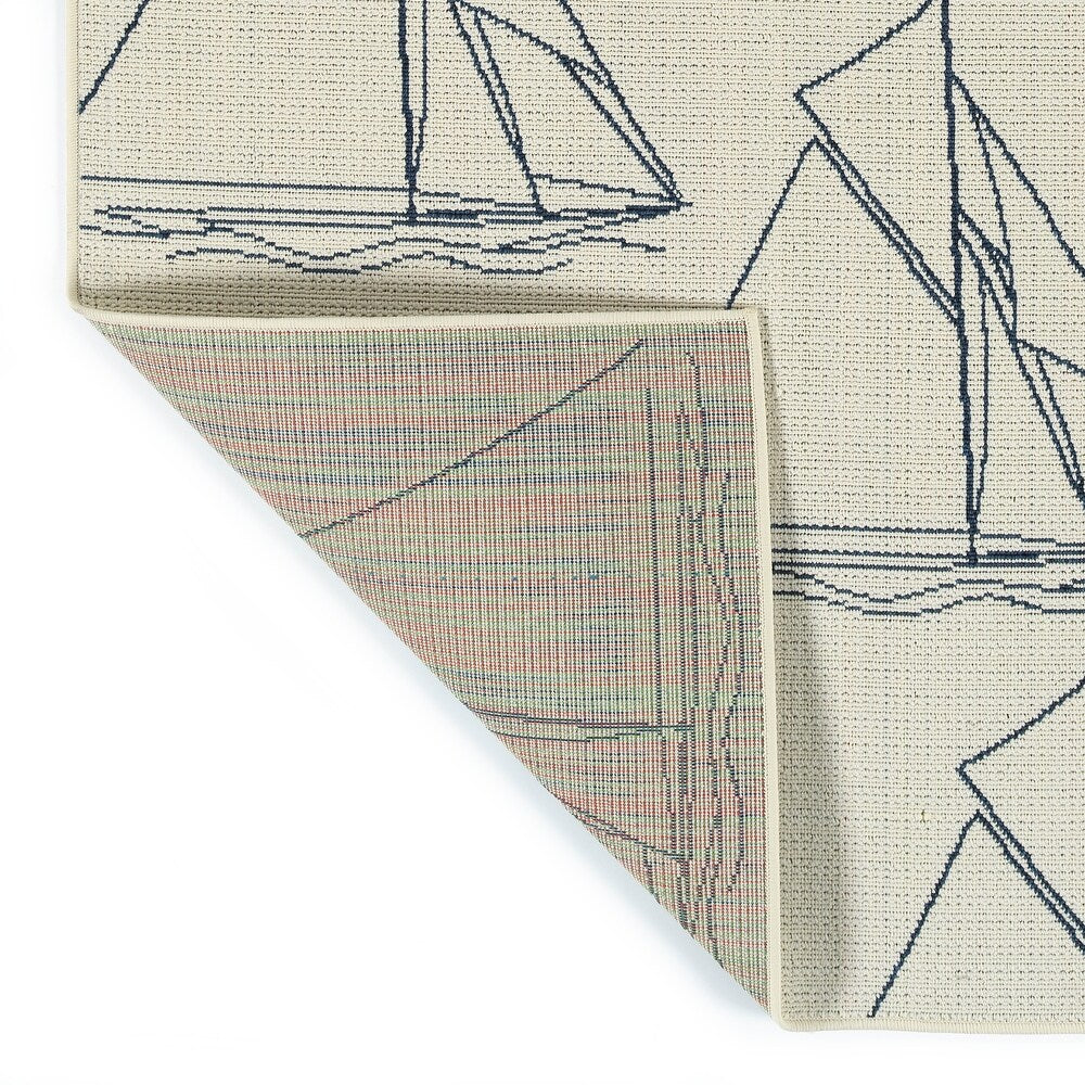 Ambrosi Indoor/Outdoor Soft Area Rug Ivory