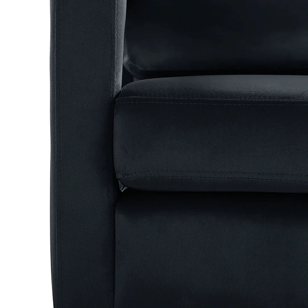 Valentina Modern Upholstered Accent Armchair with Gold Legs Set of 2