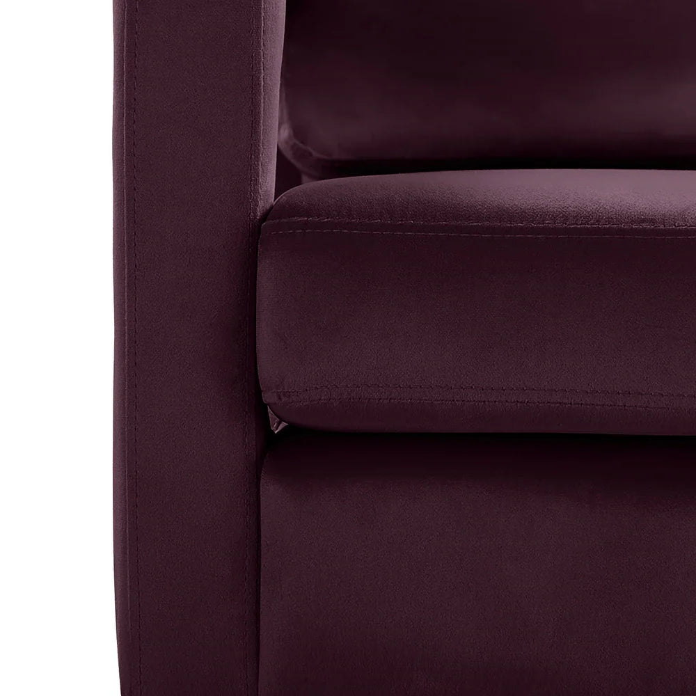 Valentina Modern Upholstered Accent Armchair with Gold Legs Set of 2
