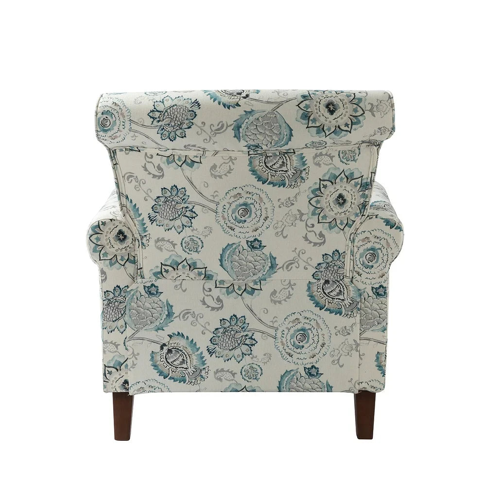 Nyctelius Nailhead Trim Traditional Accent Armchair with Rolled Arms